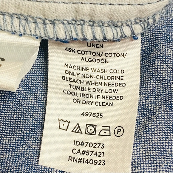 LOFT Chambray Blue Women's Shorts Size 14 (NWT) - Picture 5 of 5